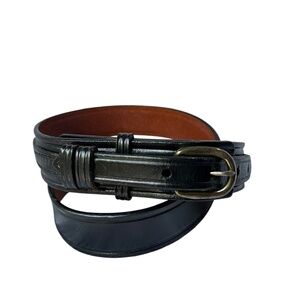 Genuine DON HUME B112 Ranger Belt Black Leather Men's Size 38